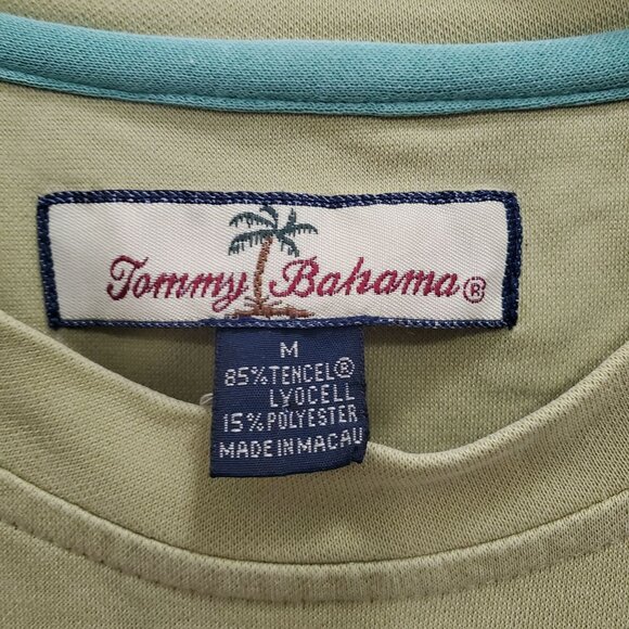 Tommy Bahama Men's Vintage Mint Green Tencel Lyocell Basic Short Sleeve Tee M - Picture 4 of 5